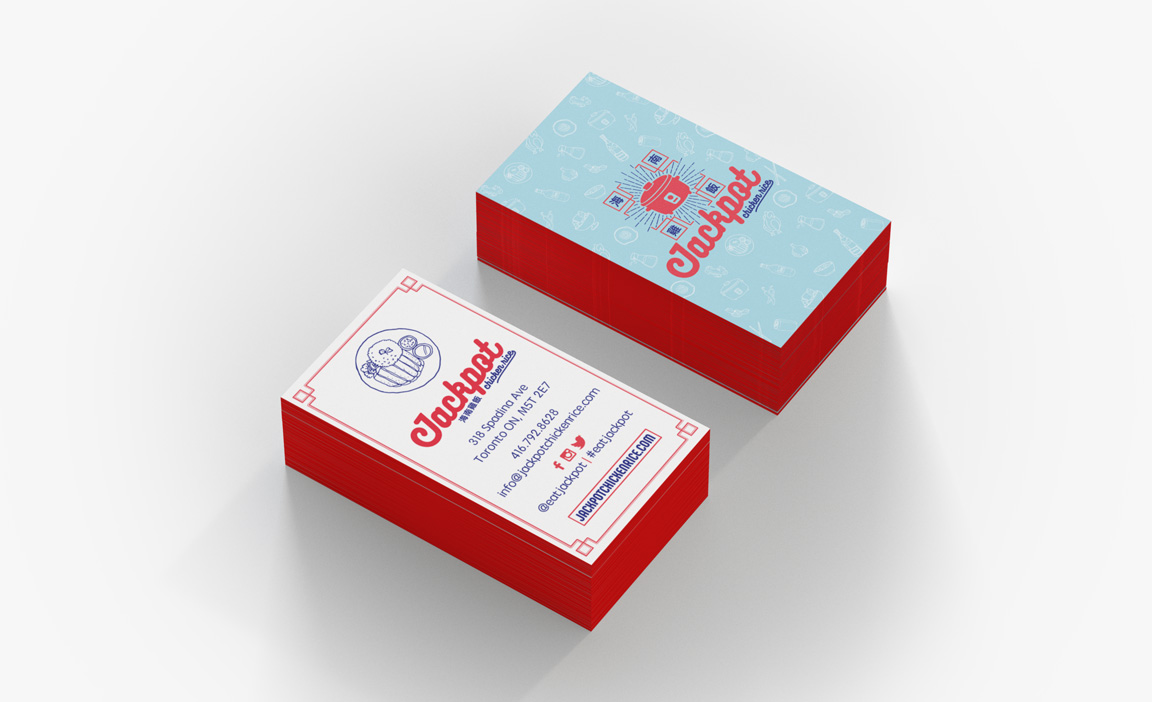 Jackpot Chicken Rice Business Cards Design by Elsie Lam