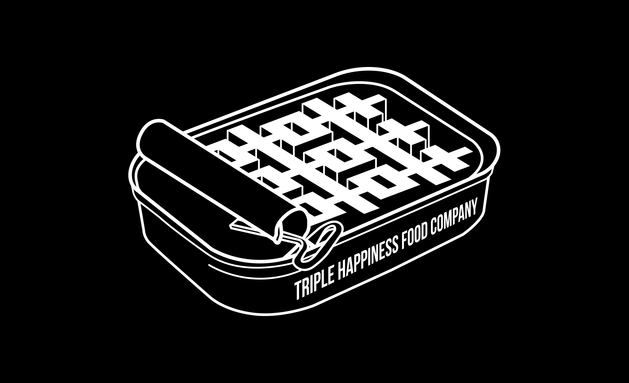 Triple Happiness Food Company logo designed by Elsie Lam